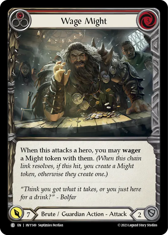 Card: Wage Might (red)