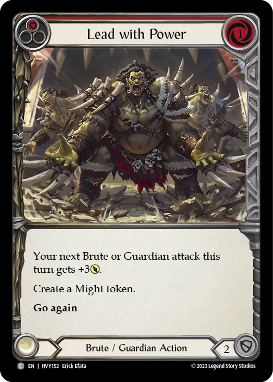 Card: Lead with Power (red)