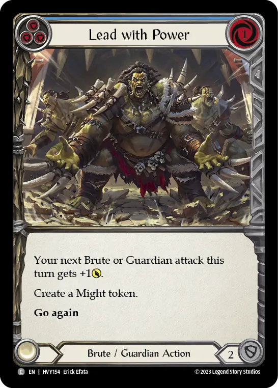 Card: Lead with Power (blu)