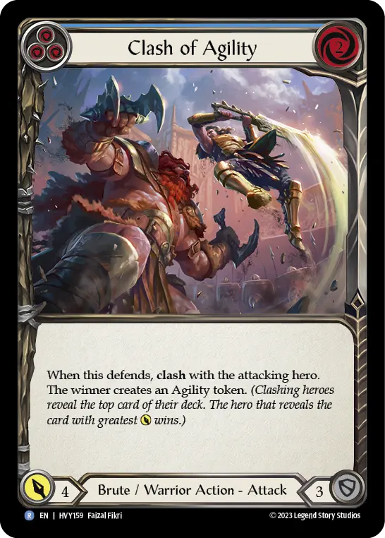 Card: Clash of Agility (blu)
