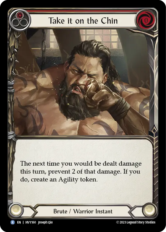 Card: Take it on the Chin (red)
