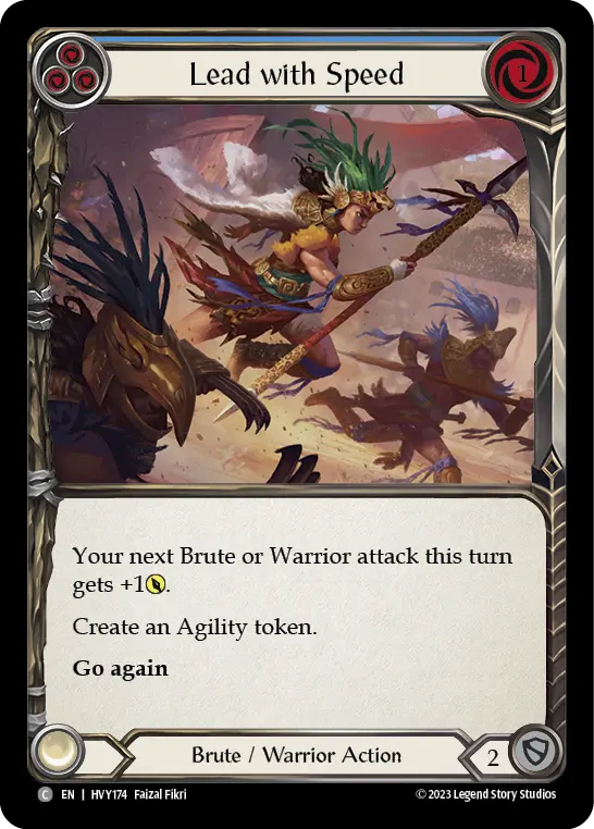 Card: Lead with Speed (blu)