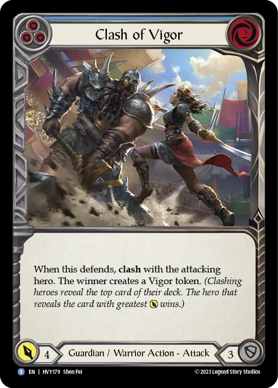 Card: Clash of Vigor (blu)