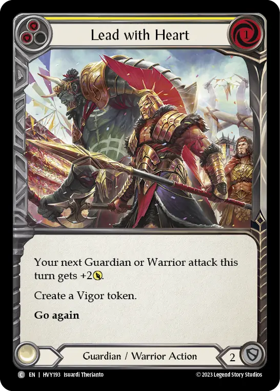 Card: Lead with Heart (yel)