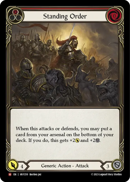 Card: Standing Order (red)