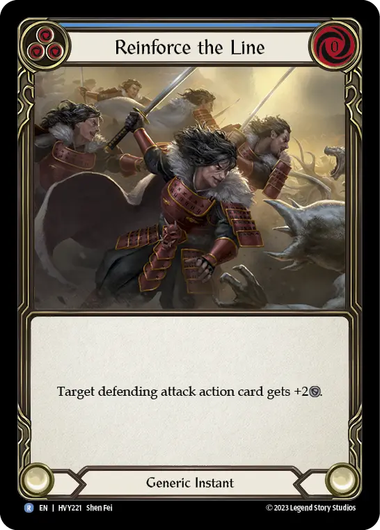 Card: Reinforce the Line (blu)