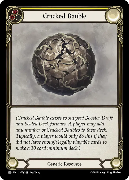 Card: Cracked Bauble (yel)