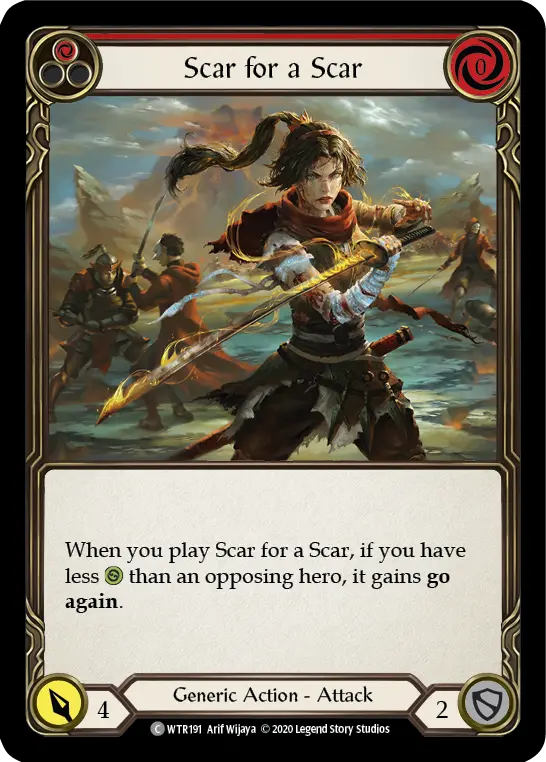 Card: Scar for a Scar (red)