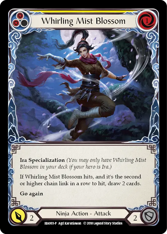 Card: Whirling Mist Blossom (yel)