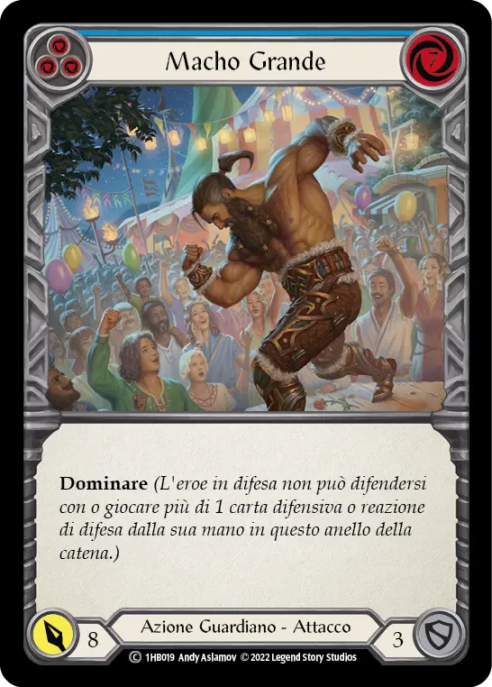 Card: Macho Grande (blu)