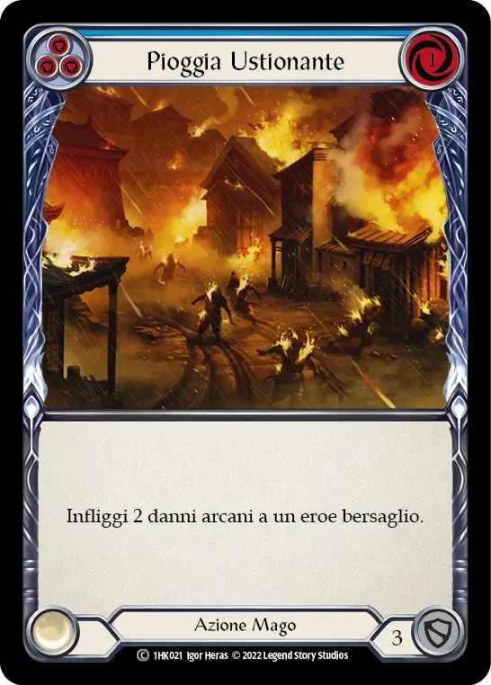 Card: Scalding Rain (blu)