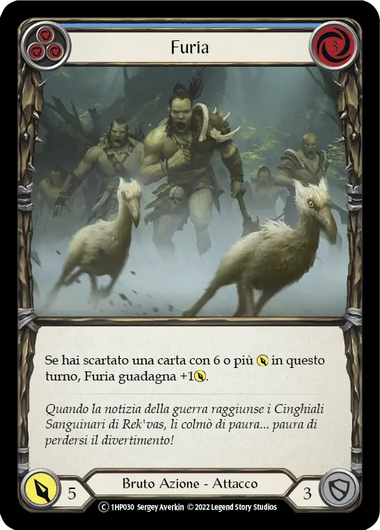Card: Riled Up (blu)