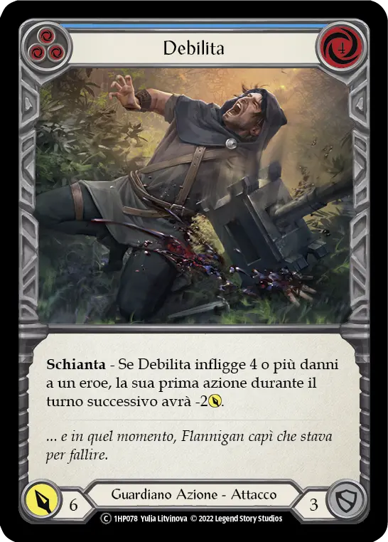 Card: Debilitate (blu)