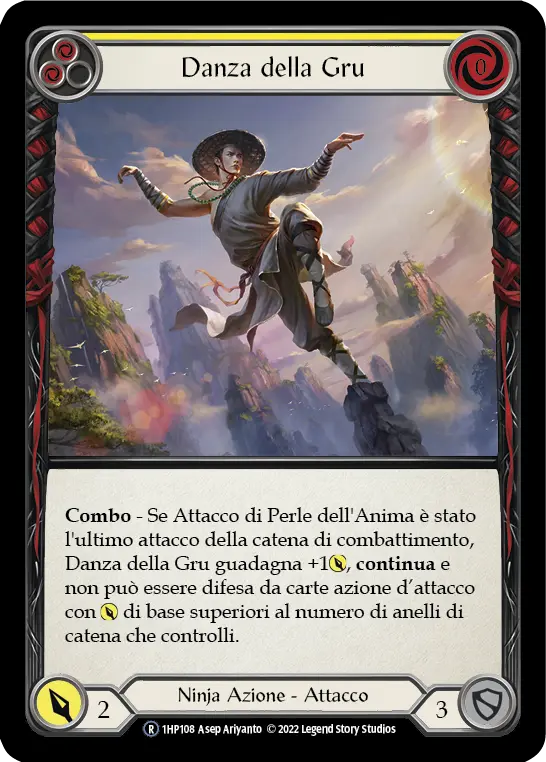 Card: Crane Dance (yel)