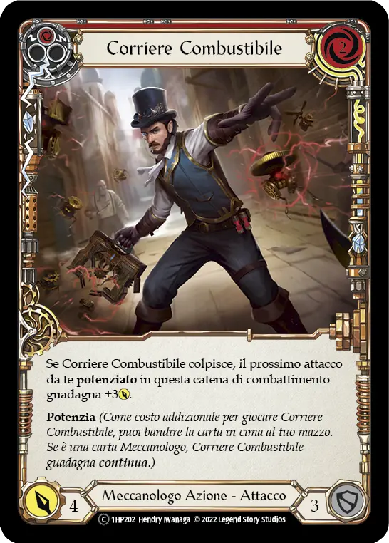 Card: Combustible Courier (red)