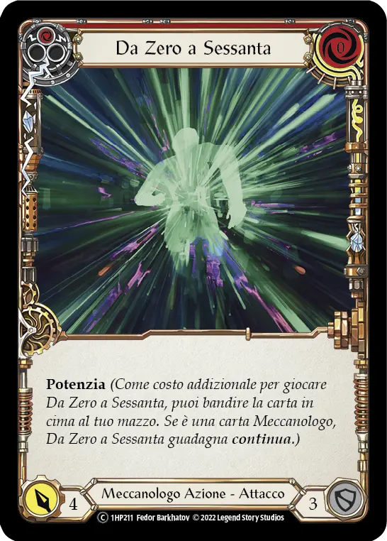 Card: Zero to Sixty (red)