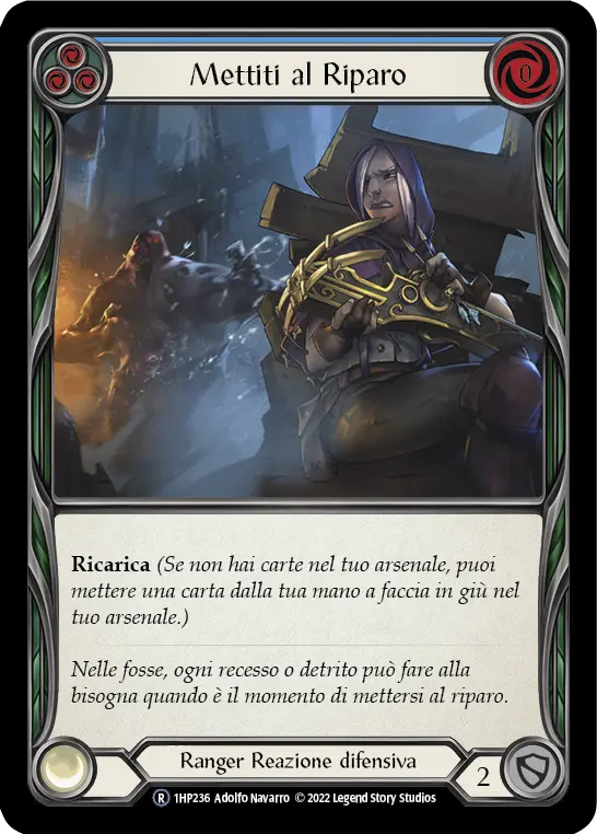 Card: Take Cover (blu)