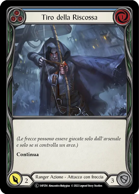 Card: Sic 'Em Shot (blu)