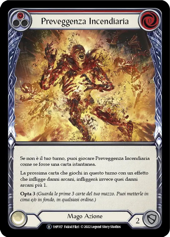 Card: Cindering Foresight (red)