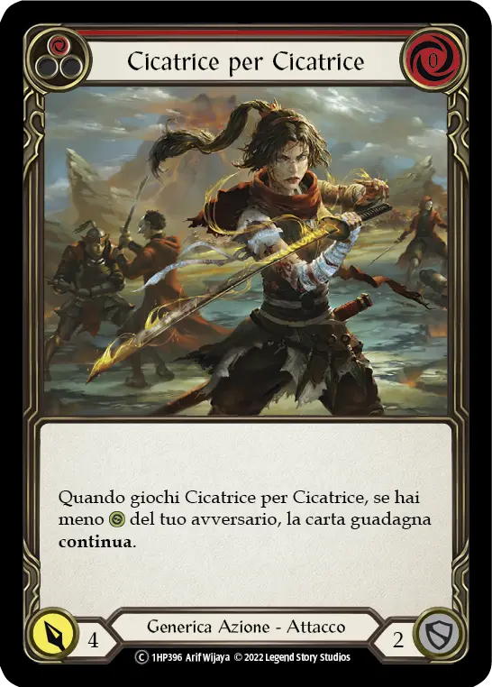 Card: Scar for a Scar (red)
