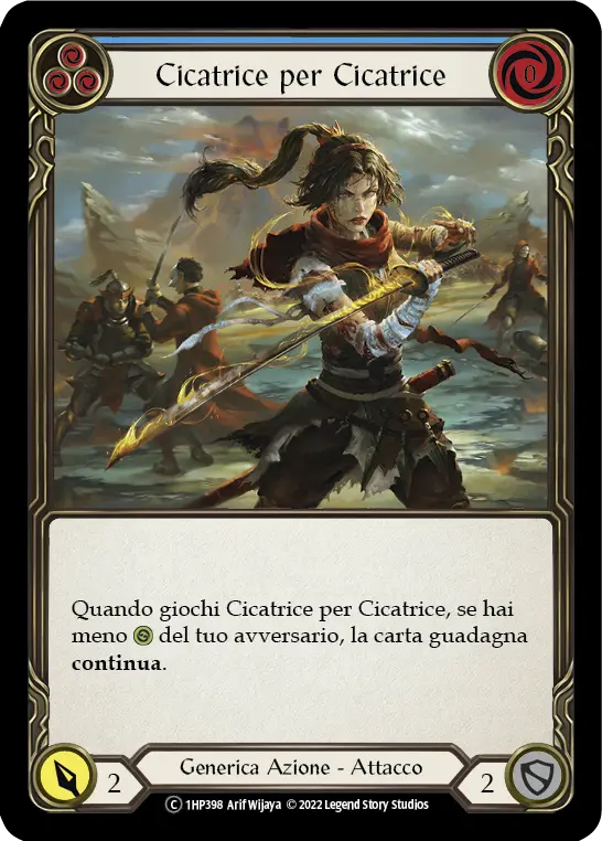 Card: Scar for a Scar (blu)