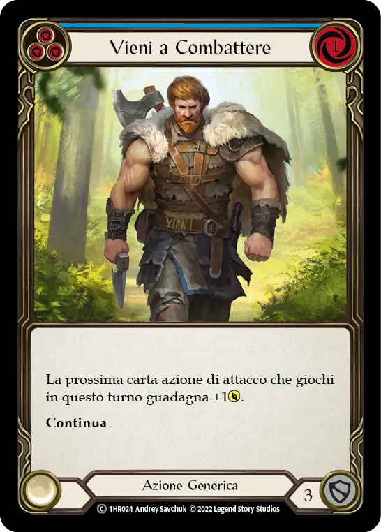 Card: Come to Fight (blu)