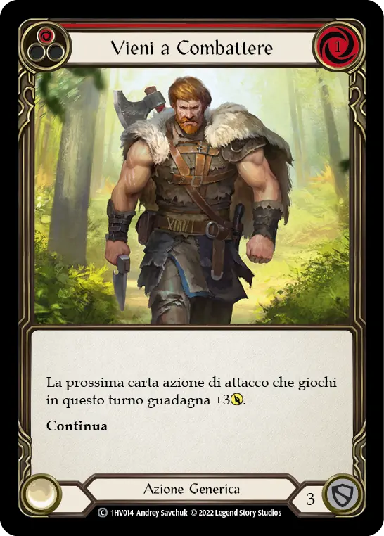 Card: Come to Fight (red)