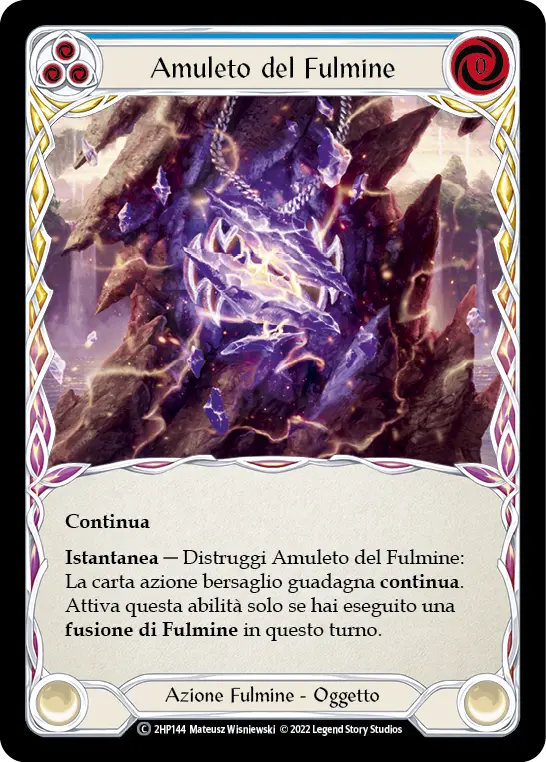 Card: Amulet of Lightning (blu)