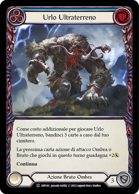 Card: Unworldly Bellow (blu)