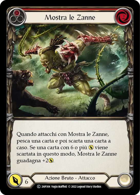Card: Bare Fangs (red)