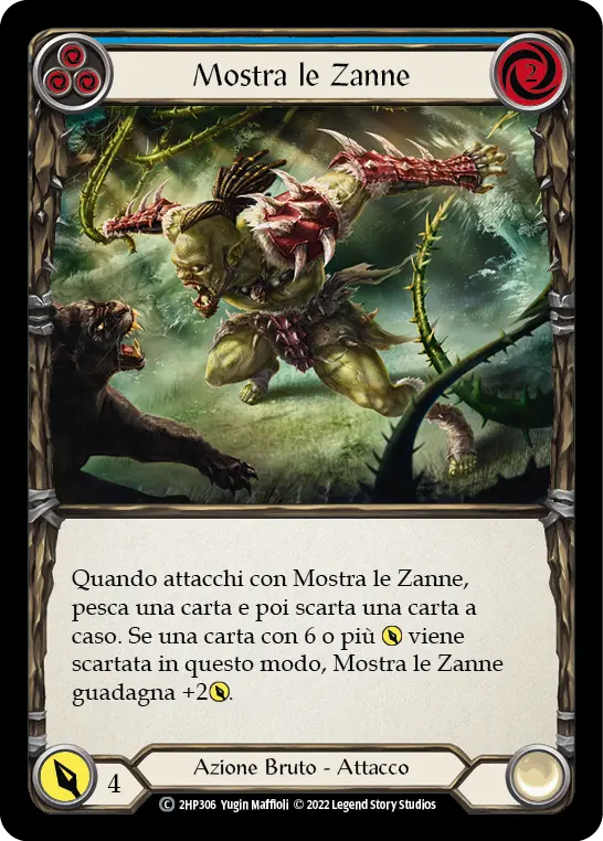 Card: Bare Fangs (blu)