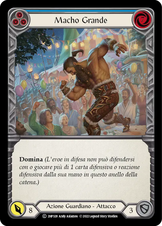 Card: Macho Grande (blu)