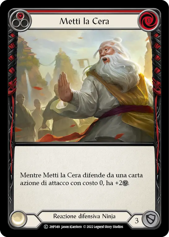 Card: Wax On (red)