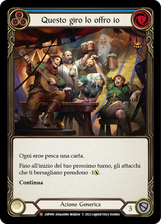 Card: This Round's on Me (blu)