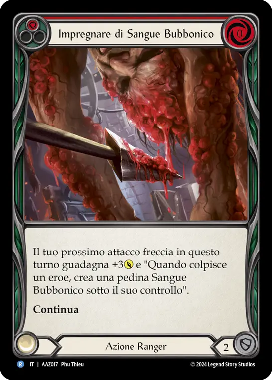 Card: Lace with Bloodrot (red)