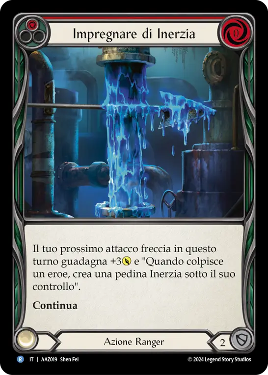 Card: Lace with Inertia (red)