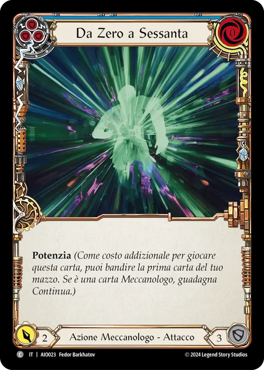 Card: Zero to Sixty (blu)