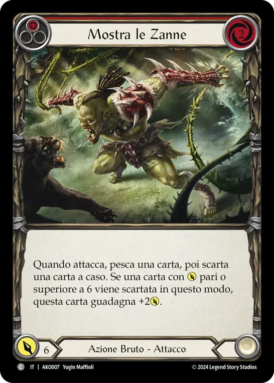 Card: Bare Fangs (red)