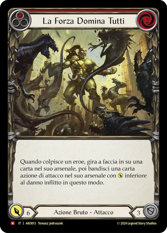 Card: Strength Rules All (red)