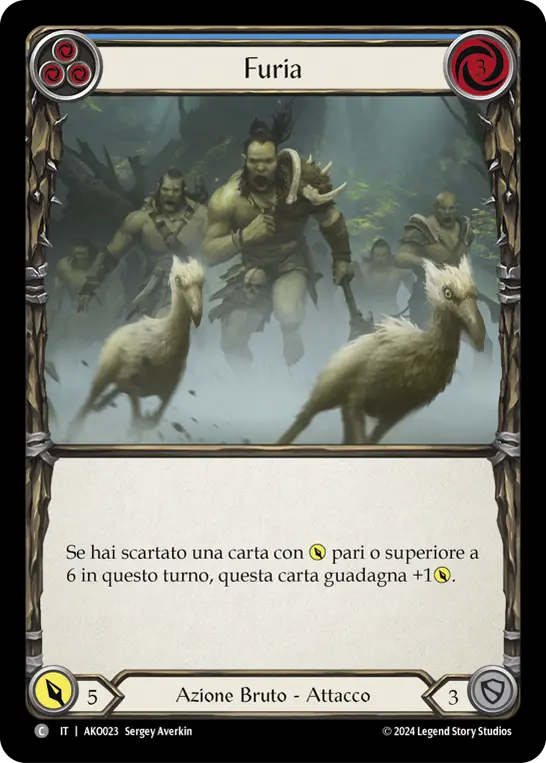 Card: Riled Up (blu)