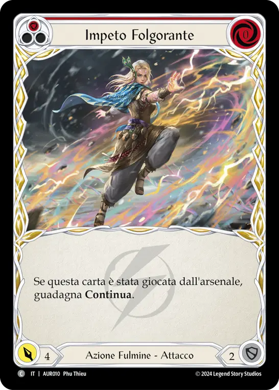 Card: Lightning Surge (red)
