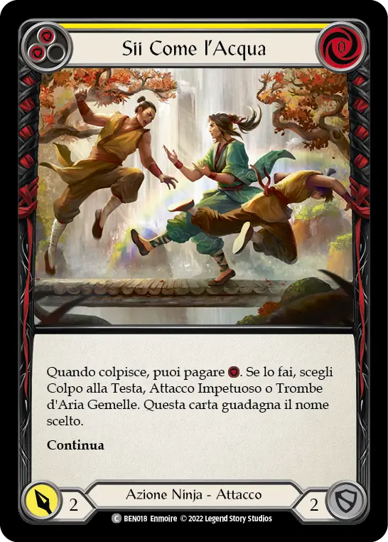 Card: Be Like Water (yel)
