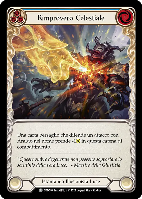 Card: Celestial Reprimand (blu)