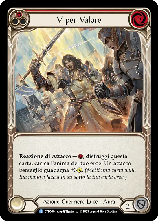 Card: V for Valor (red)