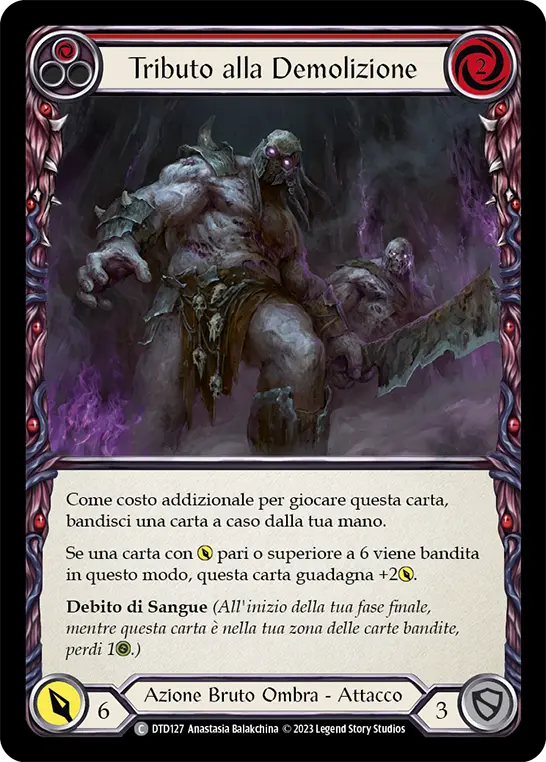 Card: Tribute to Demolition (red)
