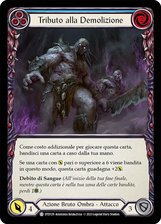 Card: Tribute to Demolition (blu)