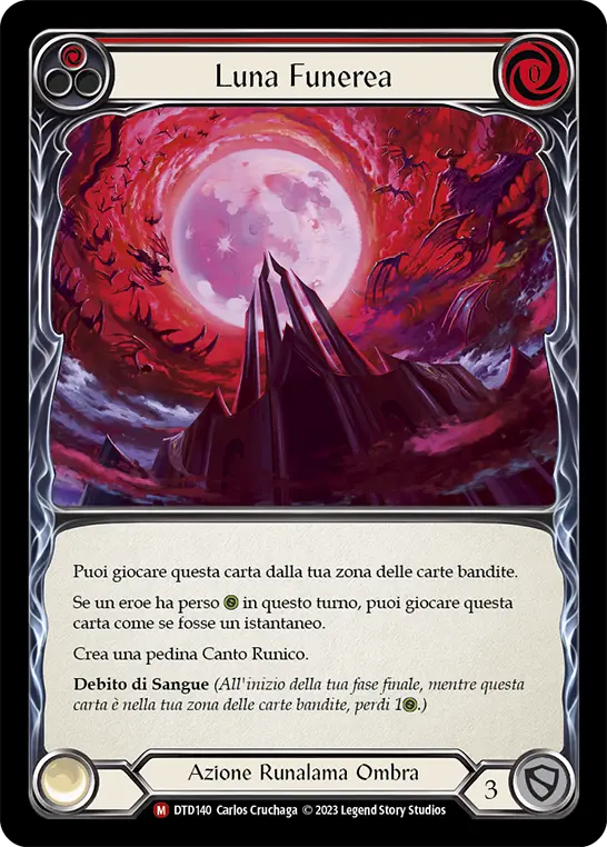Card: Funeral Moon (red)