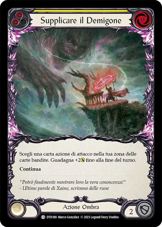 Card: Beseech the Demigon (yel)