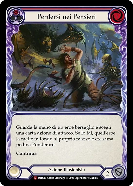 Card: Lost in Thought (red)
