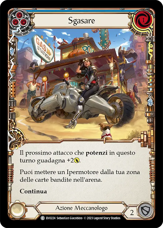Card: Gas Up (blu)